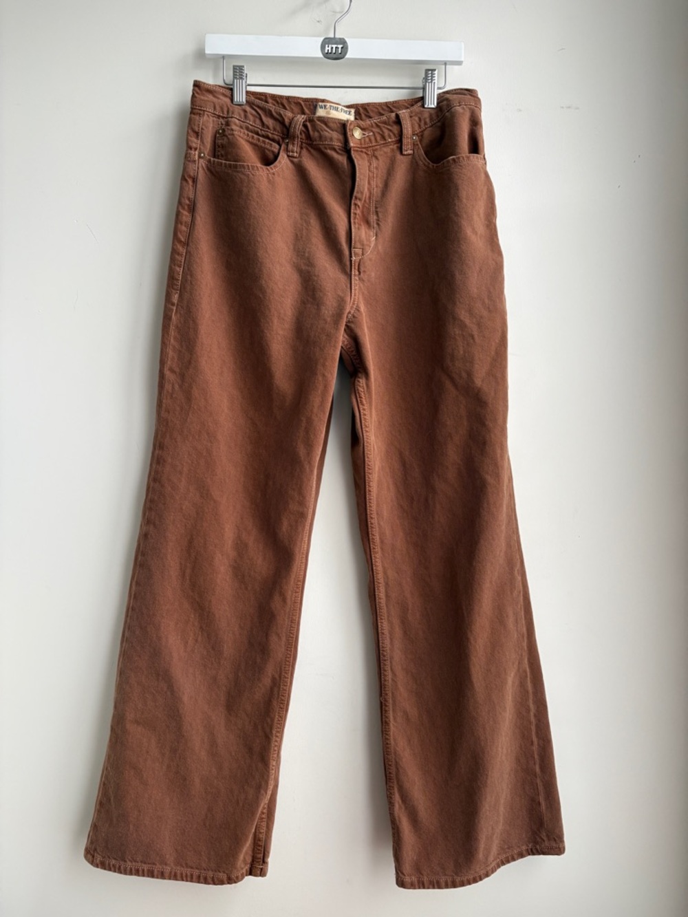 We The Free Wide-Leg Carpenter Jeans in Rust